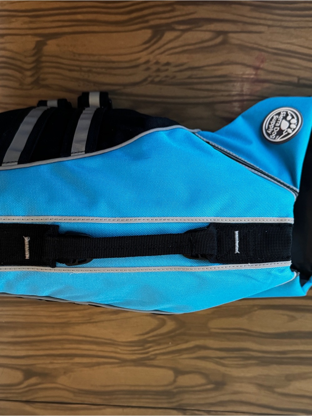 Blue Reflective Dog Life Jacket with Handle